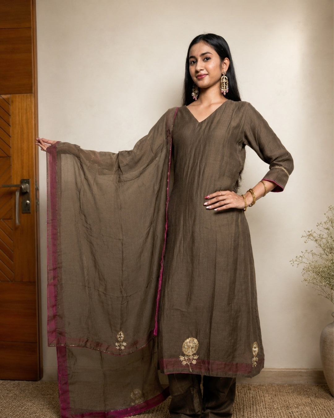 Aashta Mul Chanderi Dress