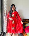 “Mishri “Mul Chanderi Gown💜