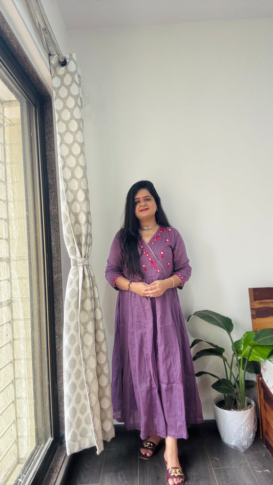 "Apsara" Mirror work Gown