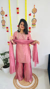"Suhana" pure tissue sharara set