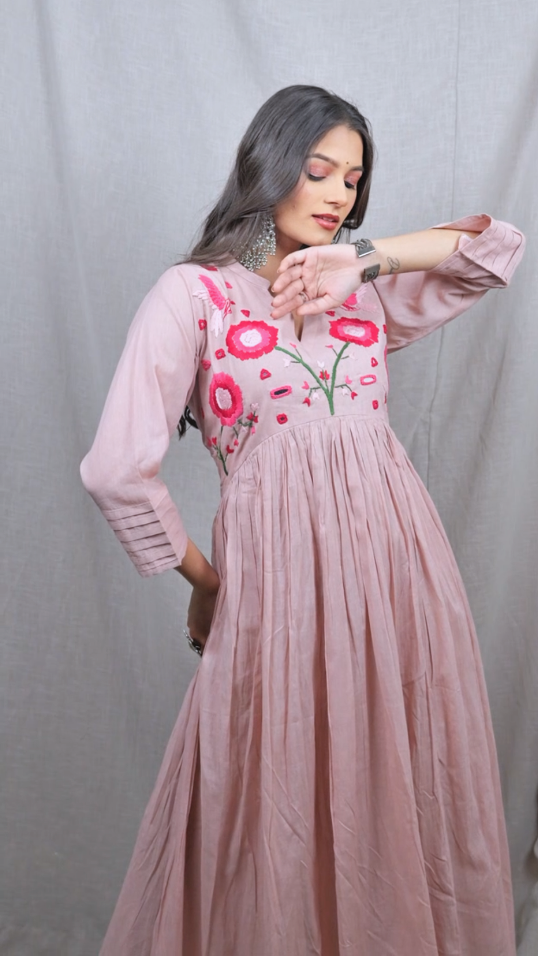 "Radhe" Mul cotton gown .