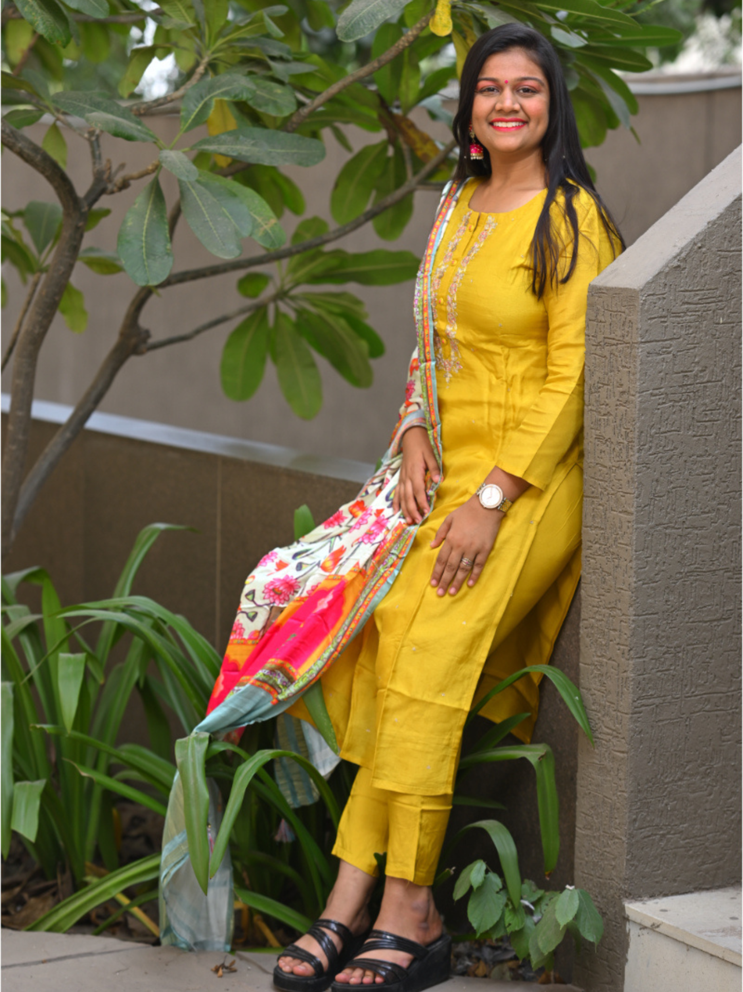 "Yashvi " raw silk dress