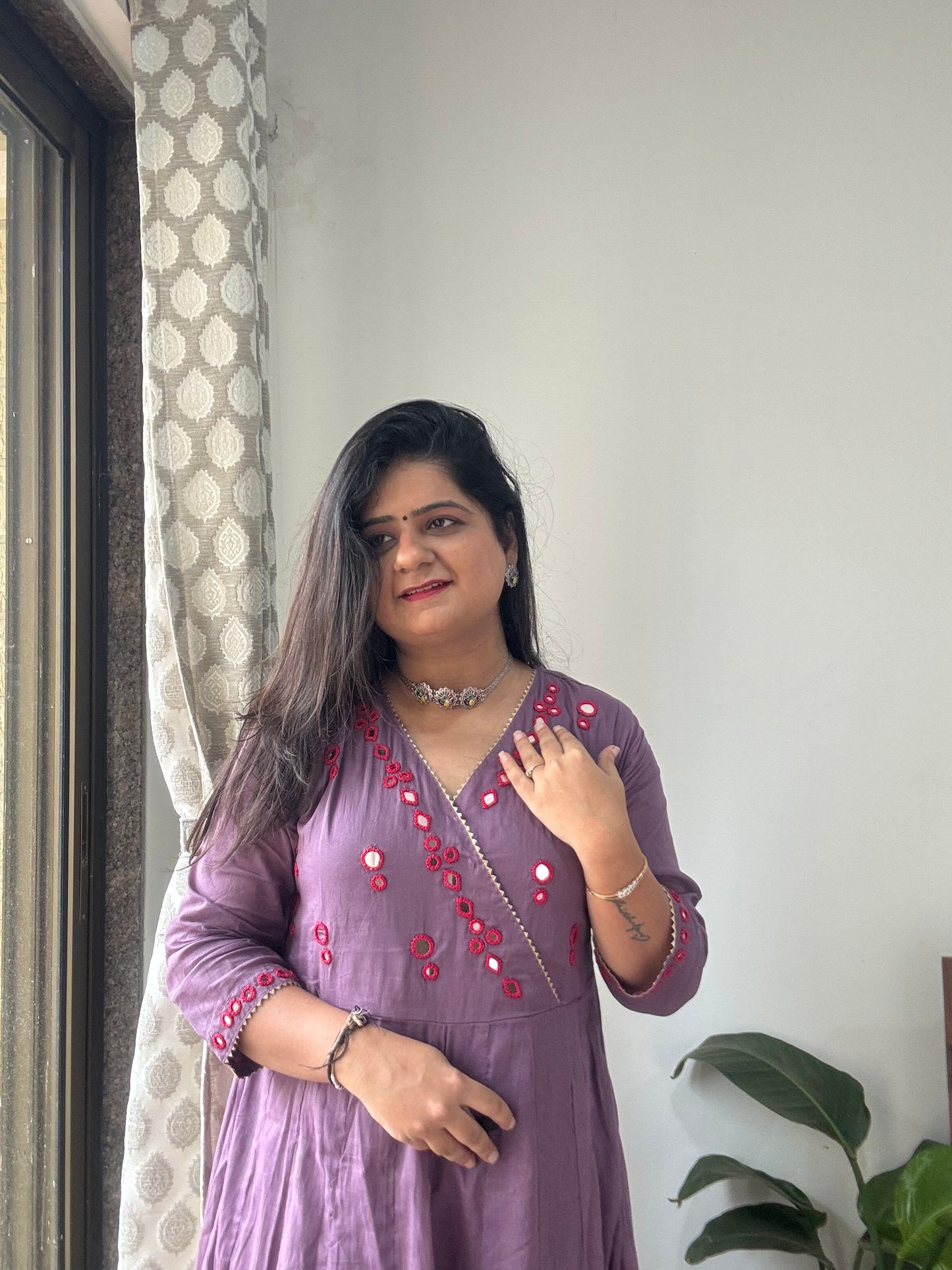 Apsara Mirror work Gown !