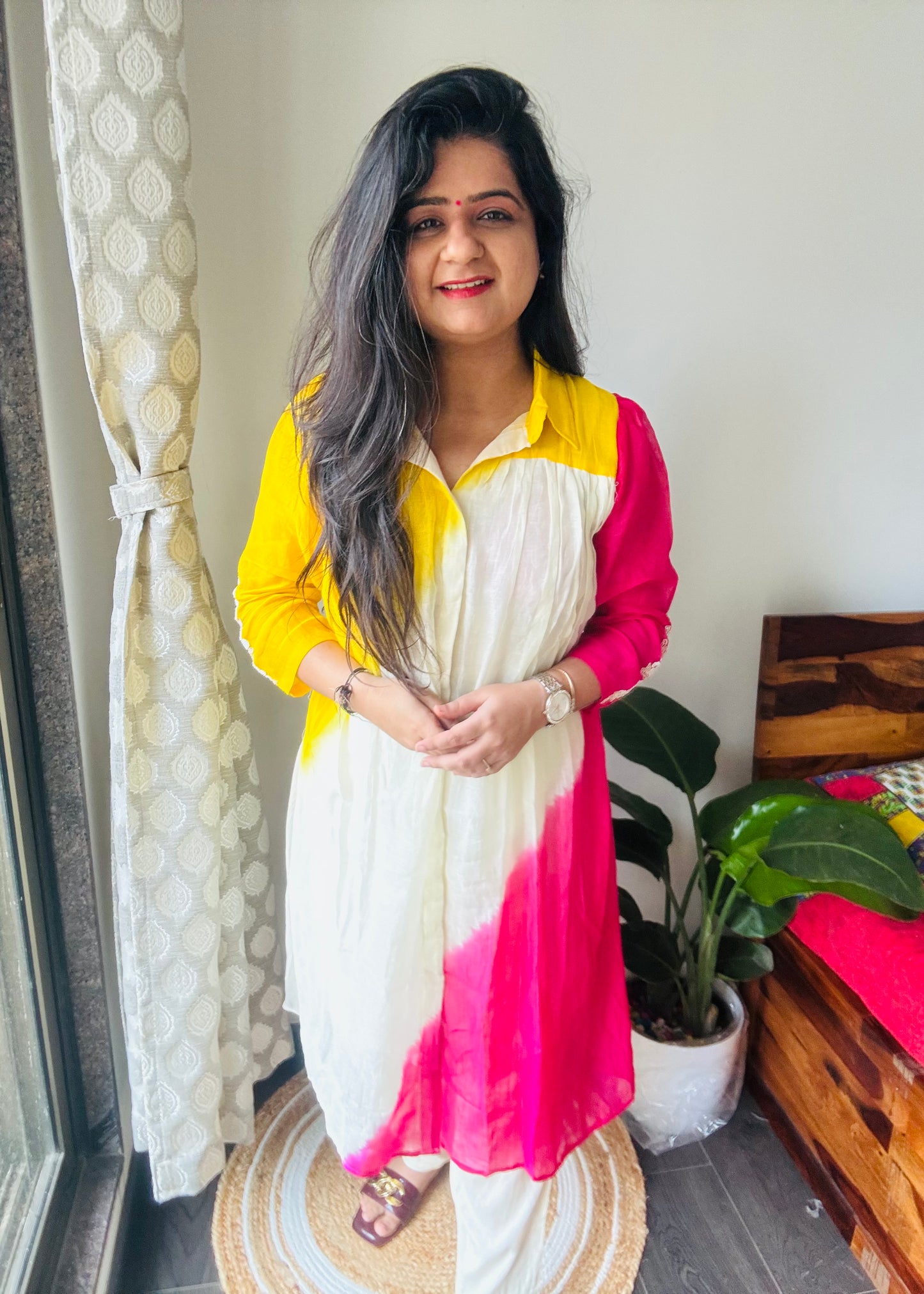“Rangya” Mul Chanderi Kurti Pant💜
