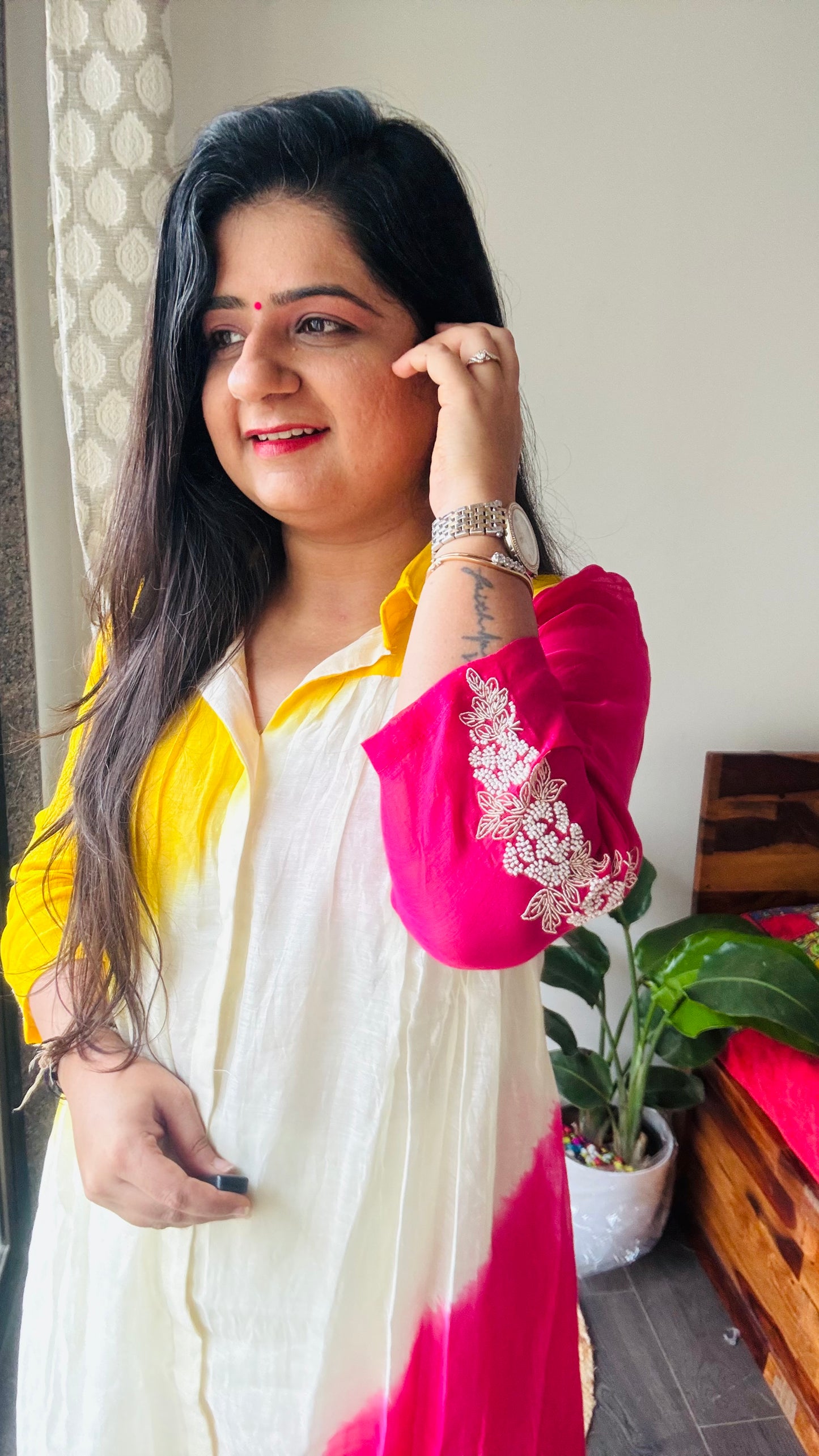 “Rangya” Mul Chanderi Kurti Pant💜