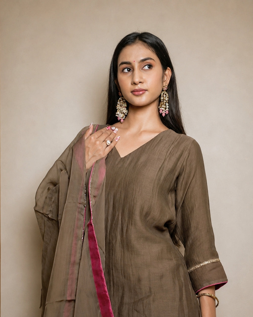 Aashta Mul Chanderi Dress