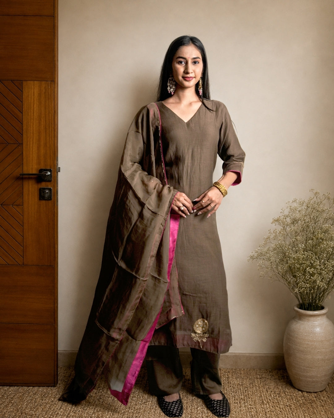Aashta Mul Chanderi Dress