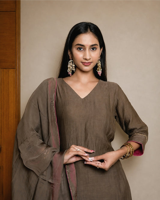 Aashta Mul Chanderi Dress