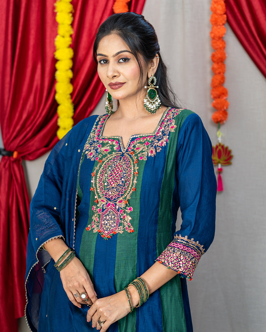 Morni Mul Chanderi Dress