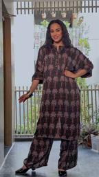 Chandni Luxe Ajark Co-ord Set