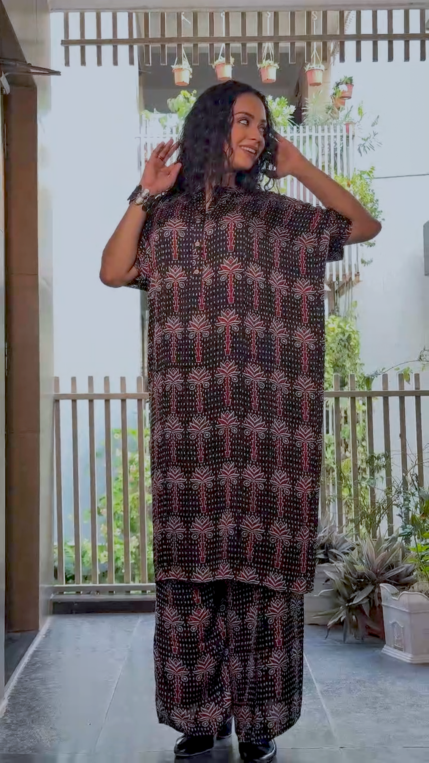 Chandni Luxe Ajark Co-ord Set