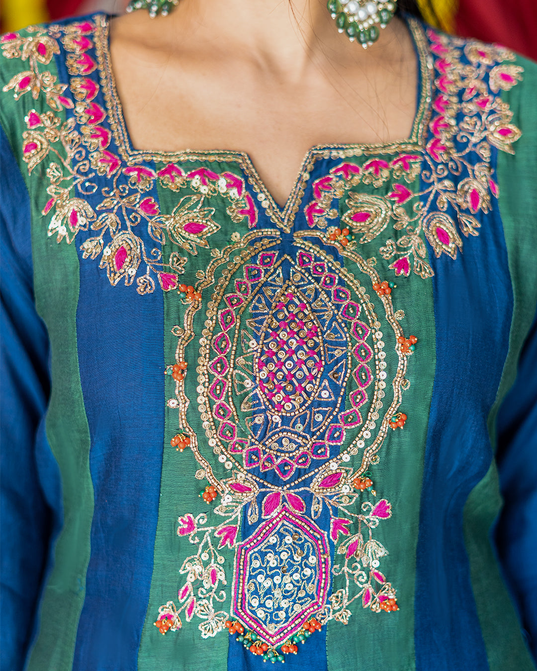 Morni Mul Chanderi Dress