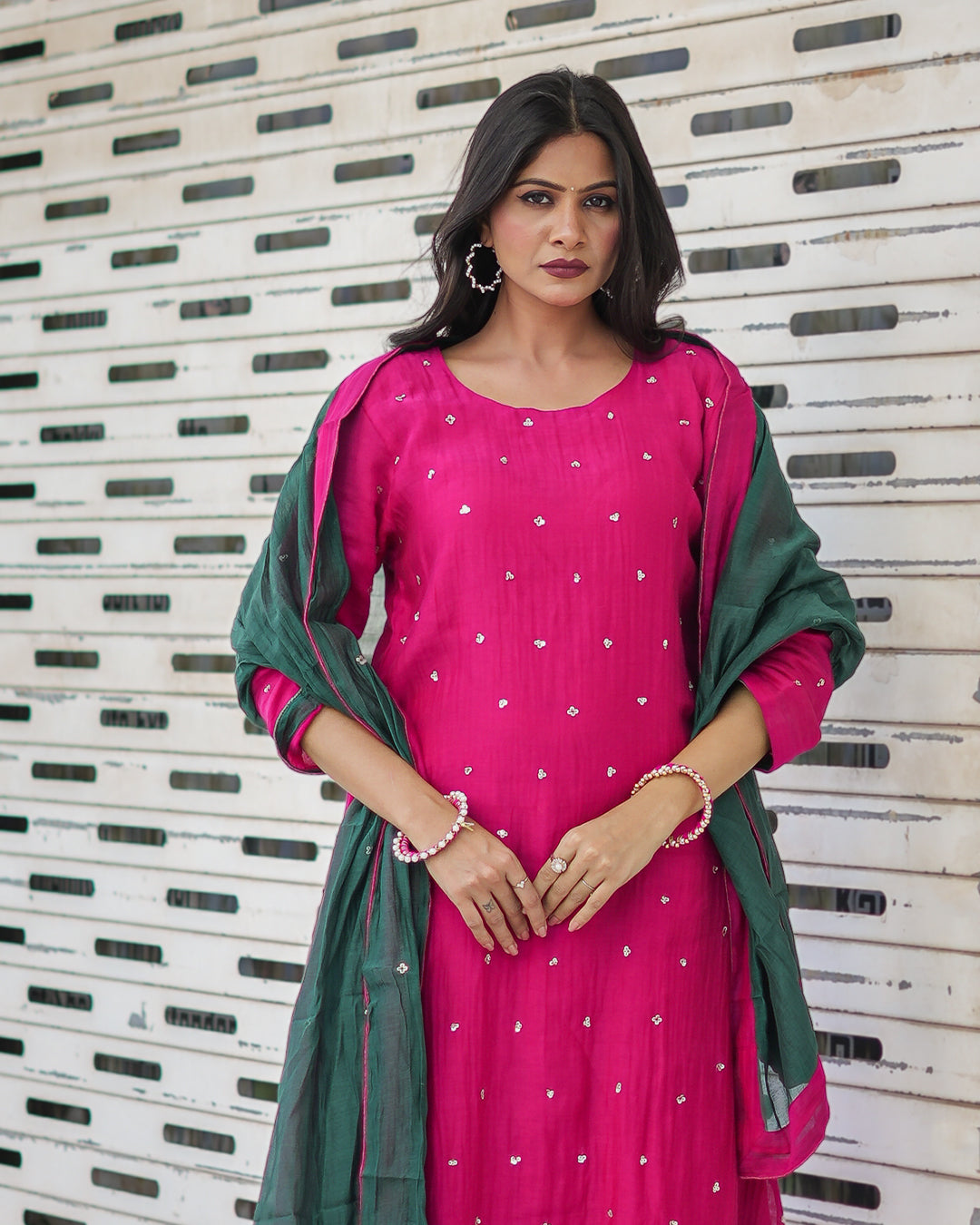 Gulabo Mul Chanderi Dress
