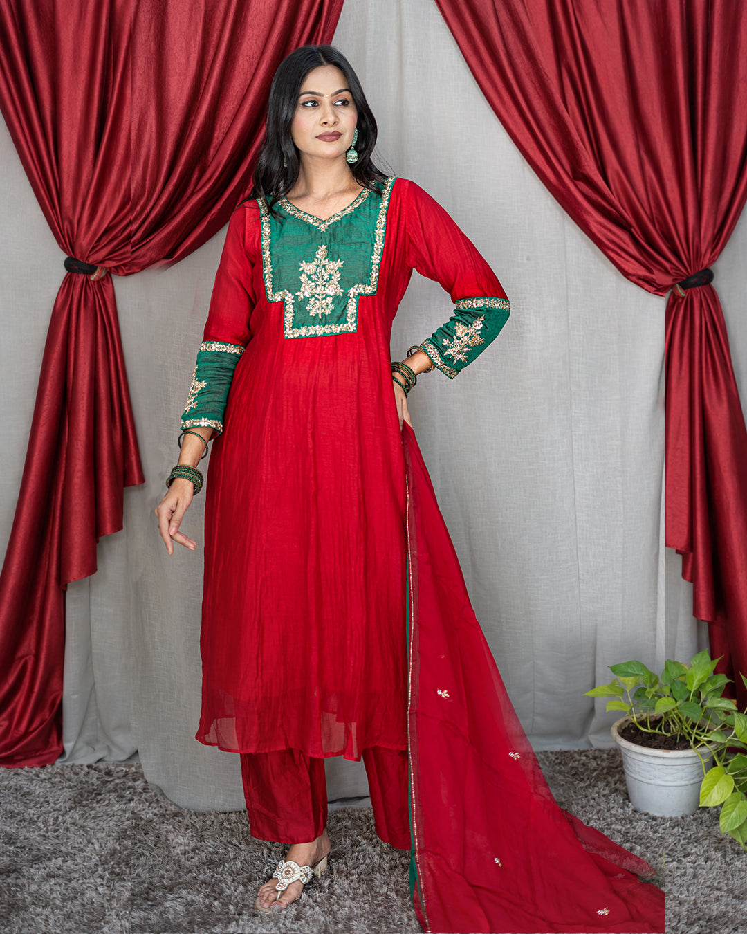 Juhi Mul Chanderi Dress