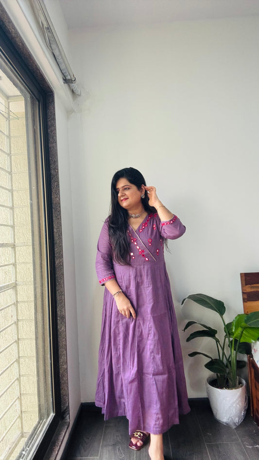 Apsara Mirror work Gown !