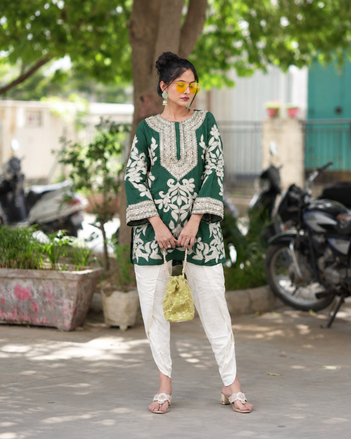 Mehfil Emerald Fusion Set
