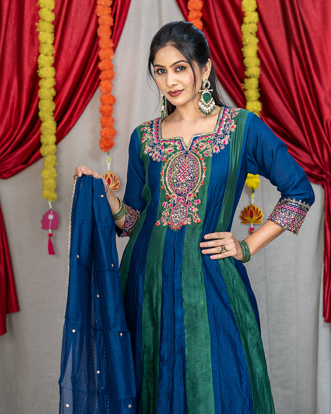 Morni Mul Chanderi Dress