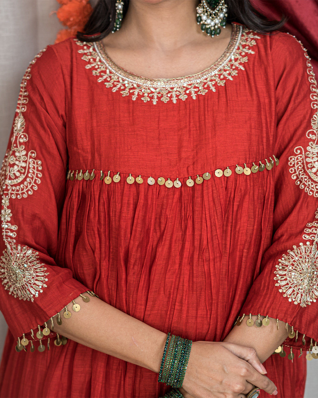 Nazakat Mul Chanderi Dress