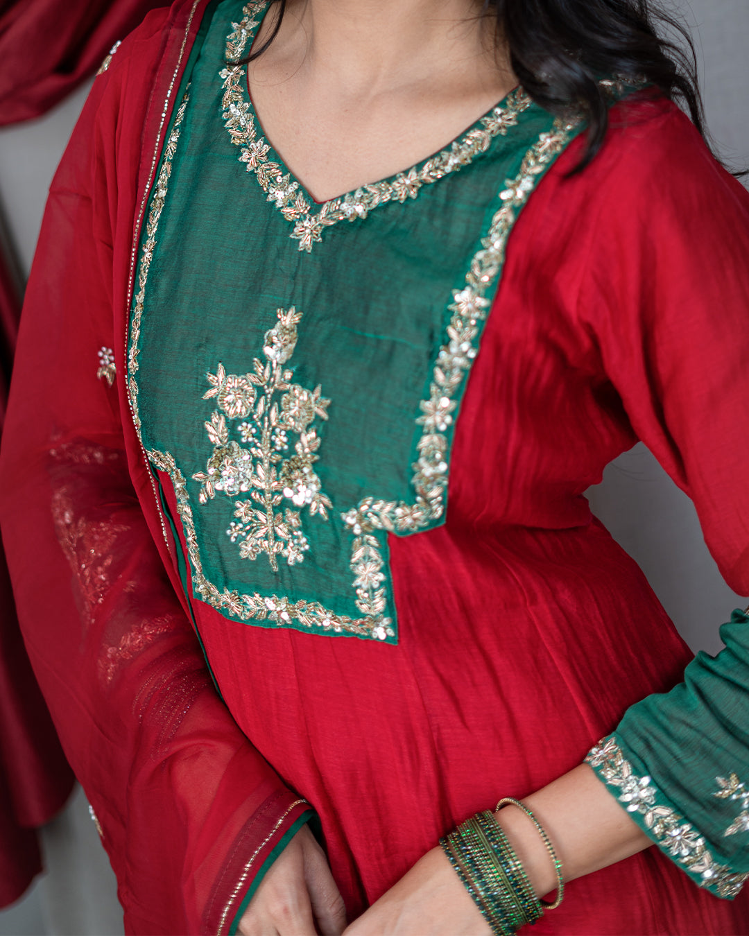 Juhi Mul Chanderi Dress