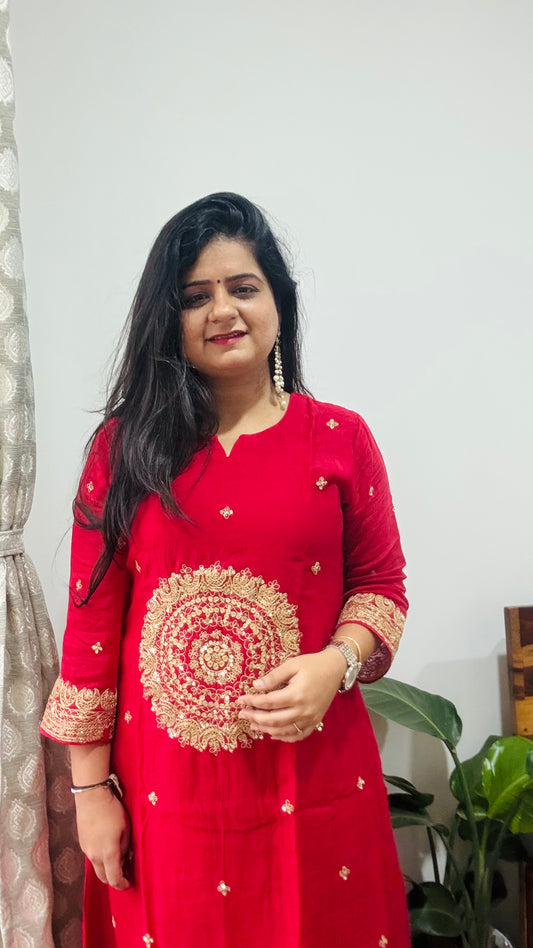 “Rangya” Mul Chanderi Suit Set ❣️💜