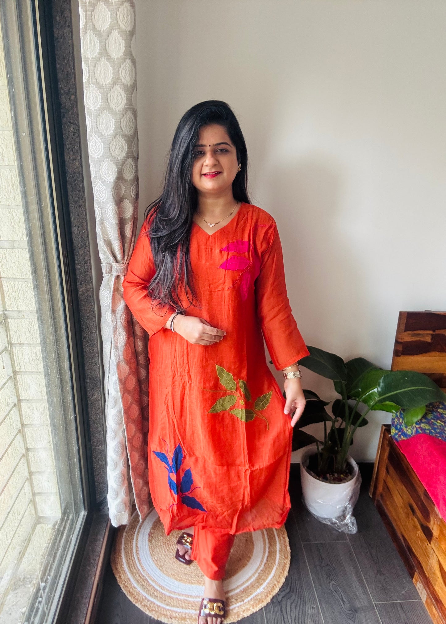 “Ruhi”Pure Mul Chanderi Suit Set !