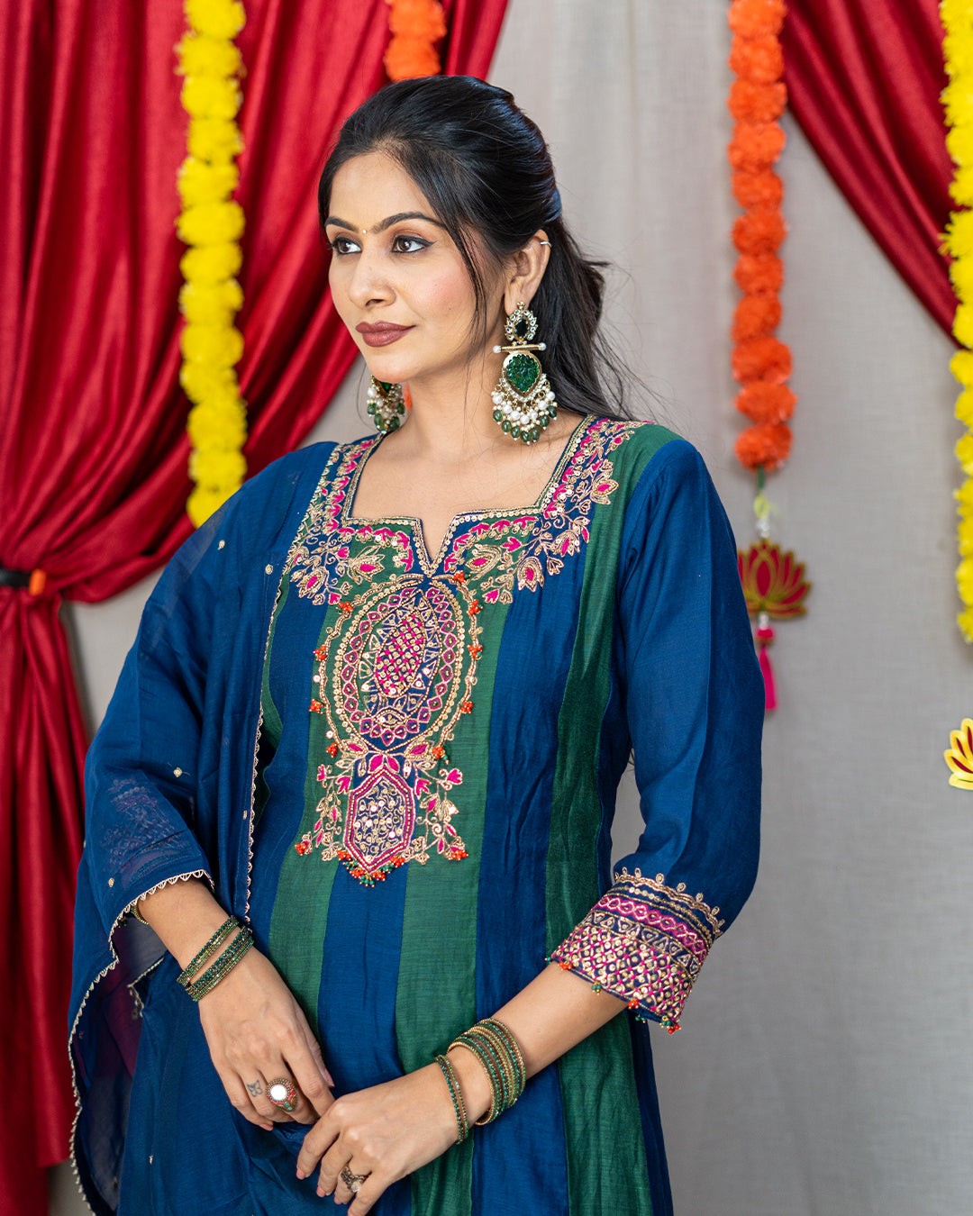 Morni Mul Chanderi Dress