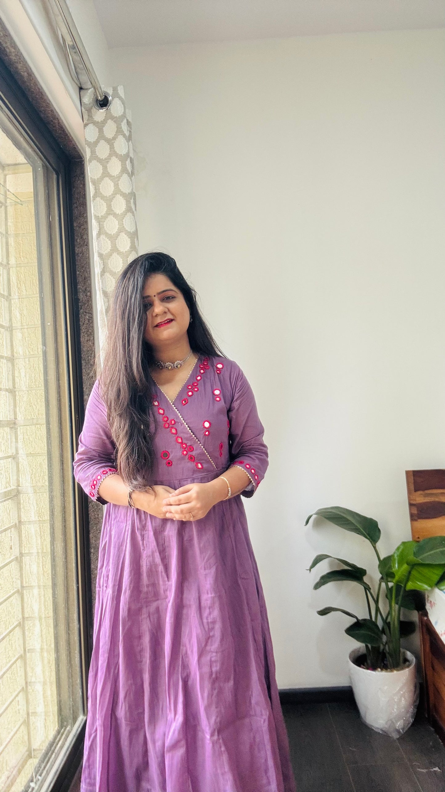 Apsara Mirror work Gown !