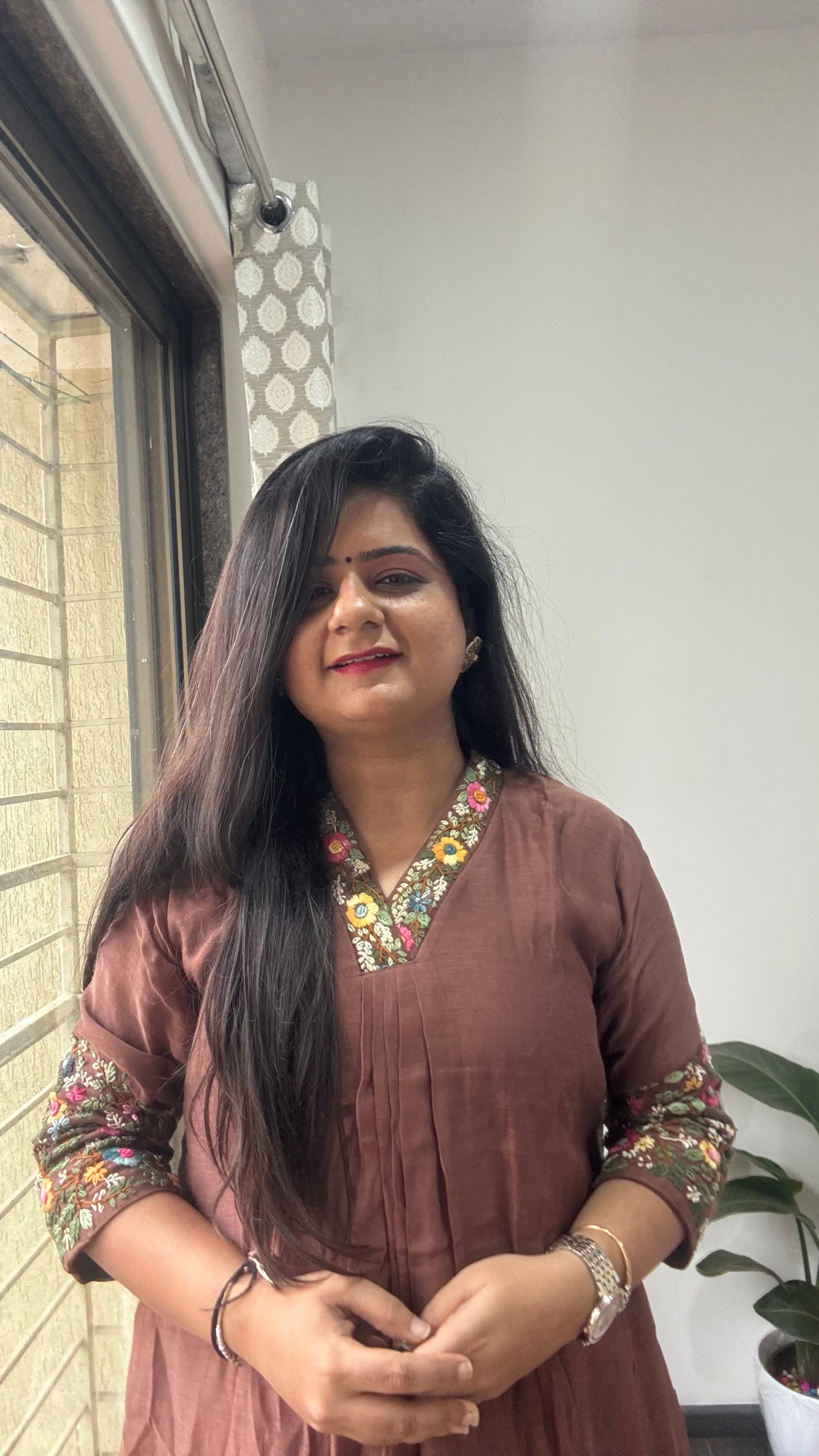 “Khubshurat” Mul Chanderi Suit set 🤎💜