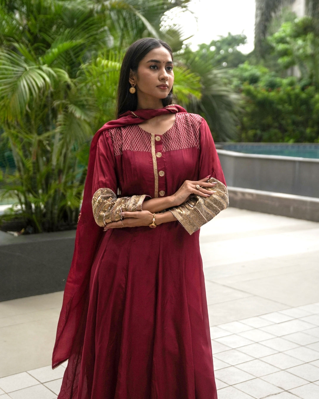 Ruby Mashru Silk Anarkali