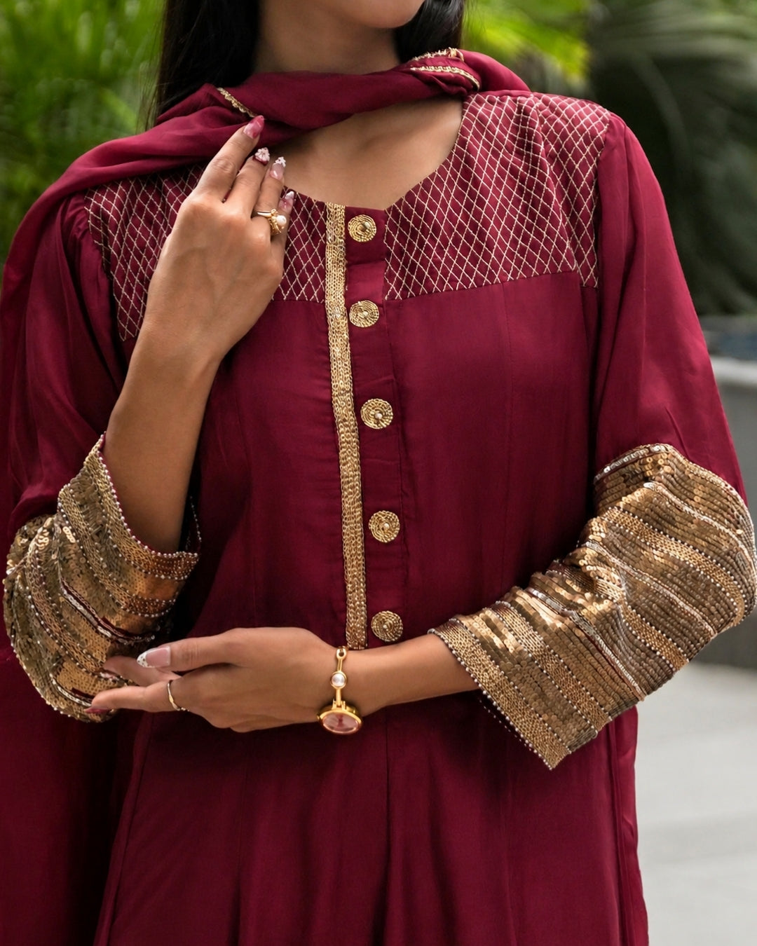 Ruby Mashru Silk Anarkali