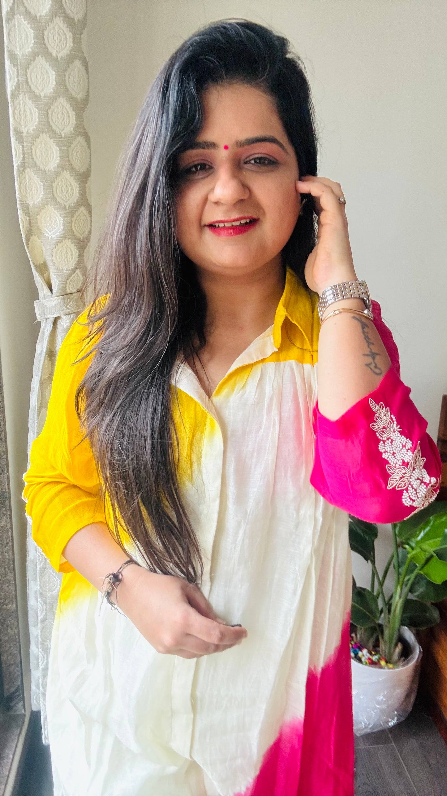 “Rangya” Mul Chanderi Kurti Pant💜