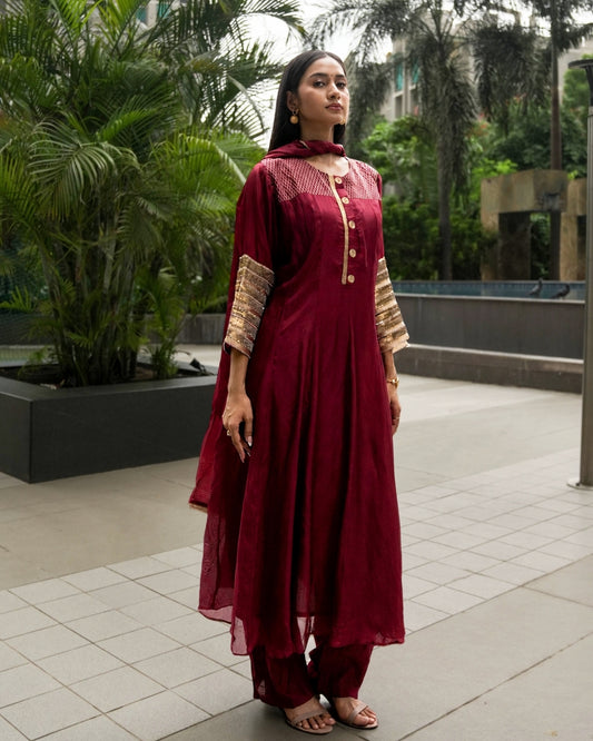 Ruby Mashru Silk Anarkali
