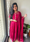 “Ruby” mashru silk dress