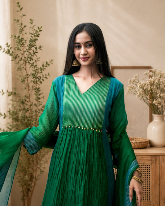 Raani Mul Chanderi Dress