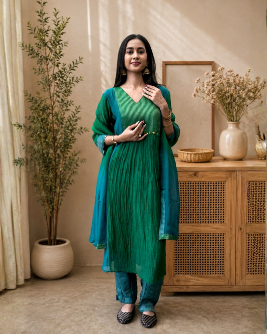 Raani Mul Chanderi Dress
