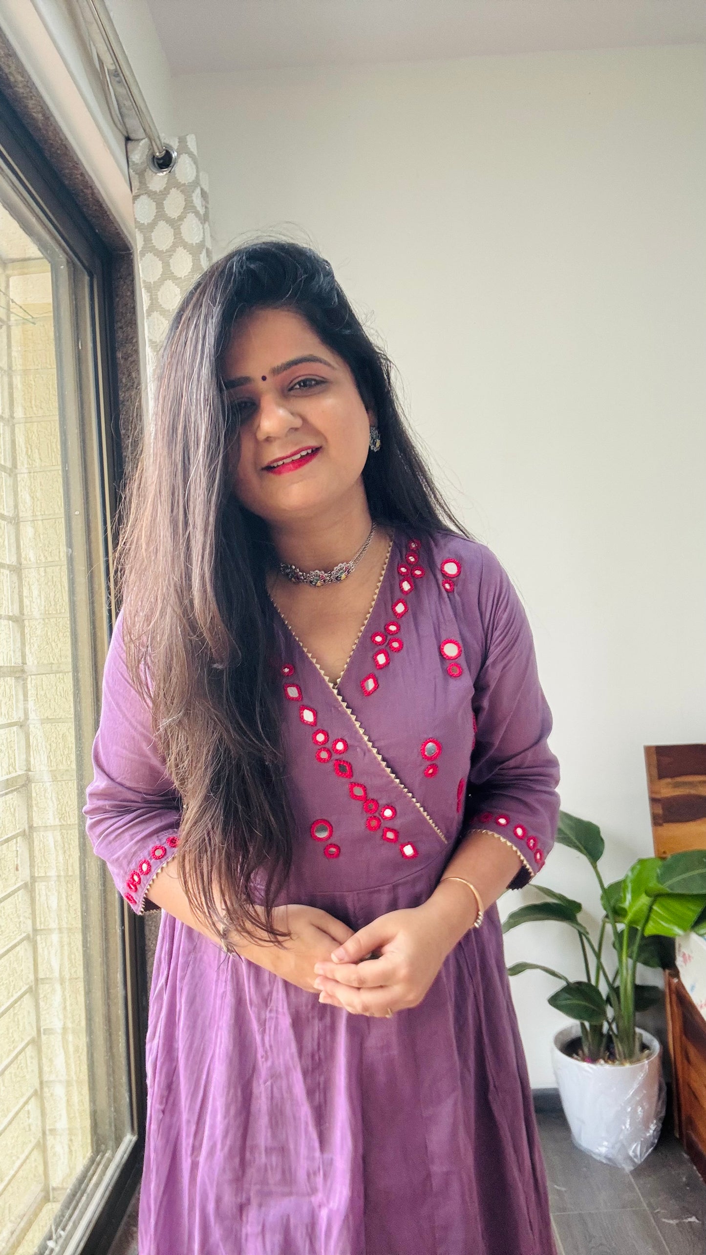 Apsara Mirror work Gown !