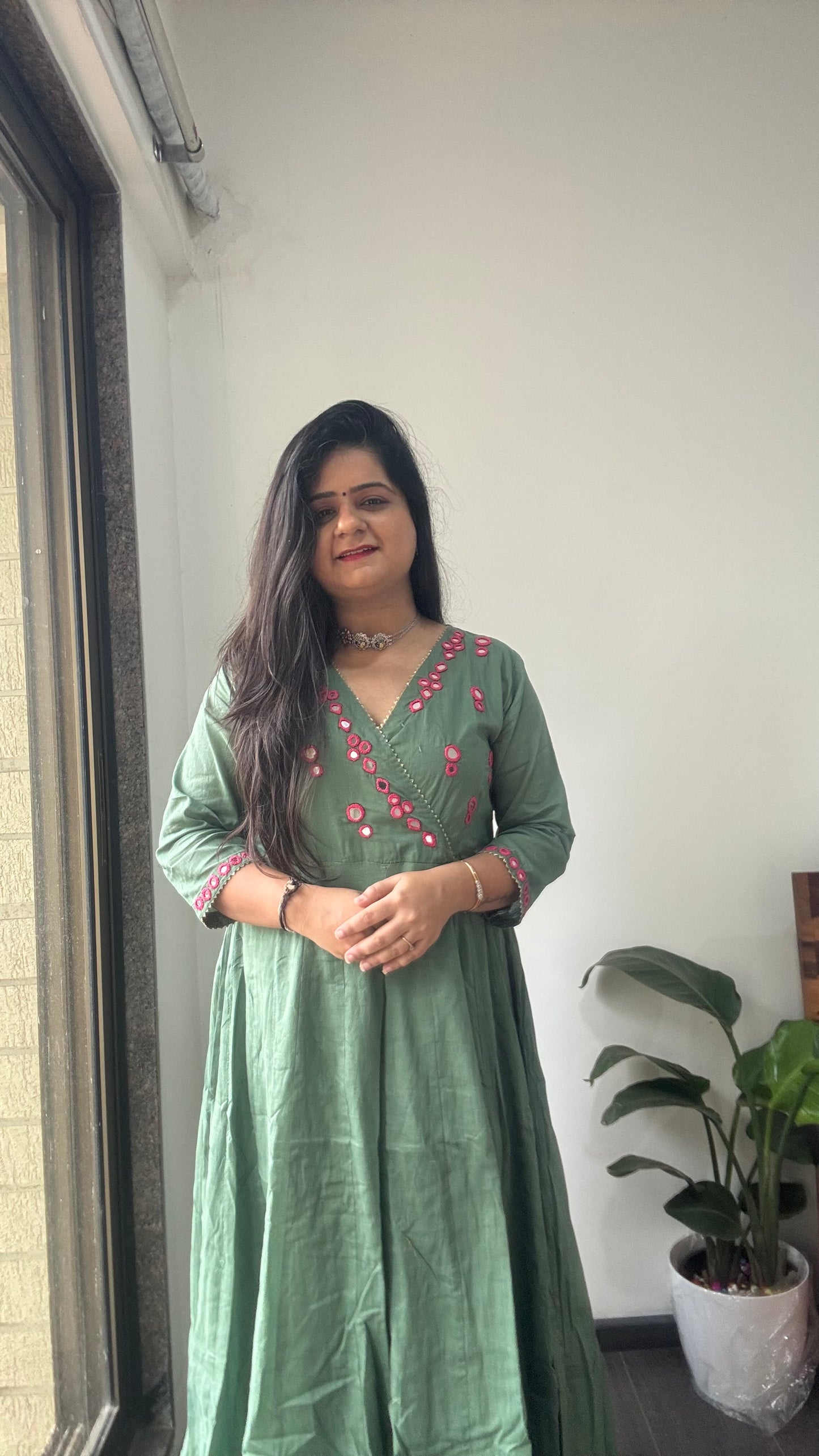 Apsara Mirror Work Gown !