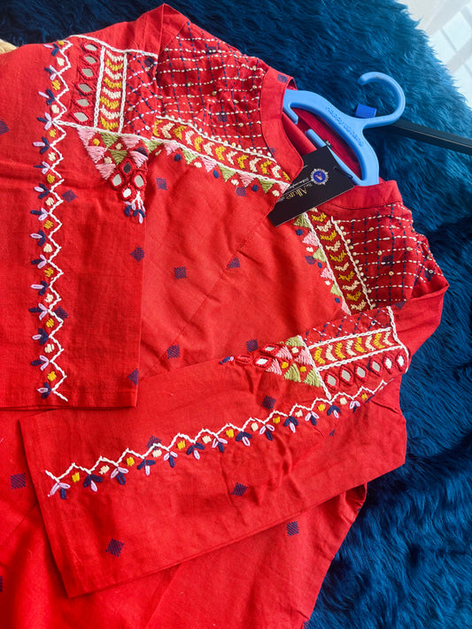 “Rangat “ Pure Jamdani Kurti Pant