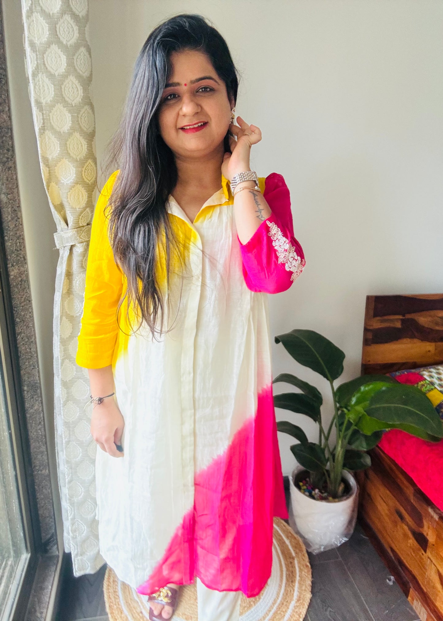 “Rangya” Mul Chanderi Kurti Pant💜
