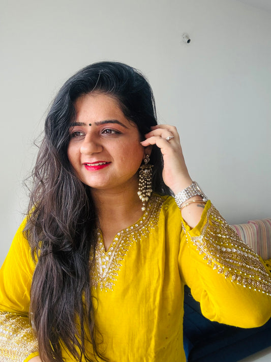 “Sunflower” Mul Chanderi Suit Set💛💜