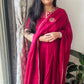 “Ruby” mashru silk dress