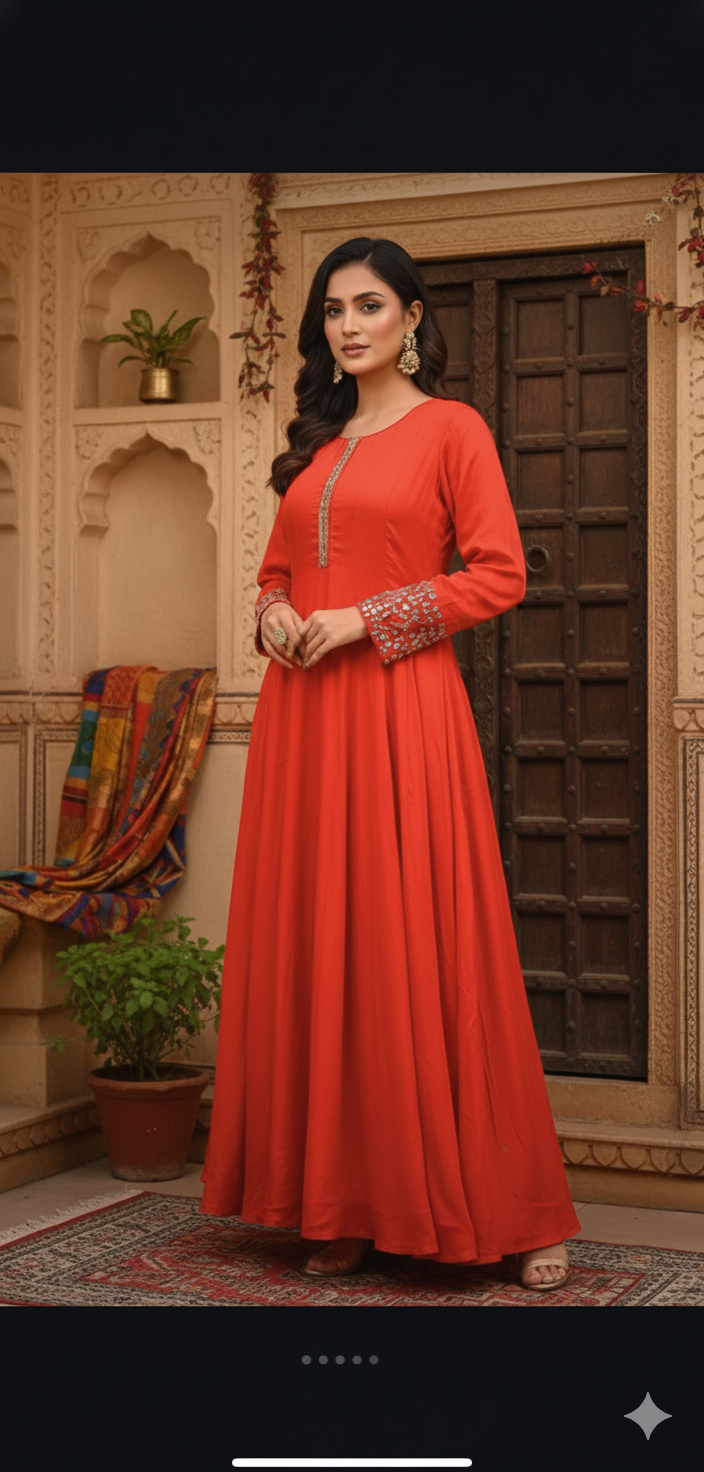 "Rageen " pure chinon silk dress