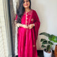 “Ruby” mashru silk dress