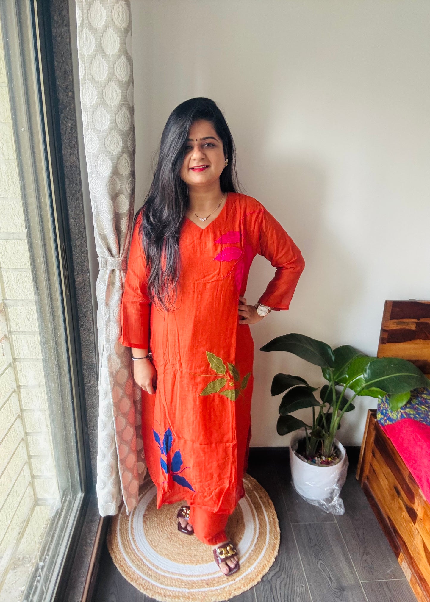 “Ruhi”Pure Mul Chanderi Suit Set !