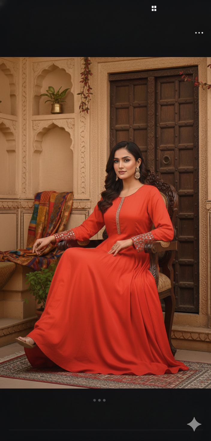 "Rageen " pure chinon silk dress