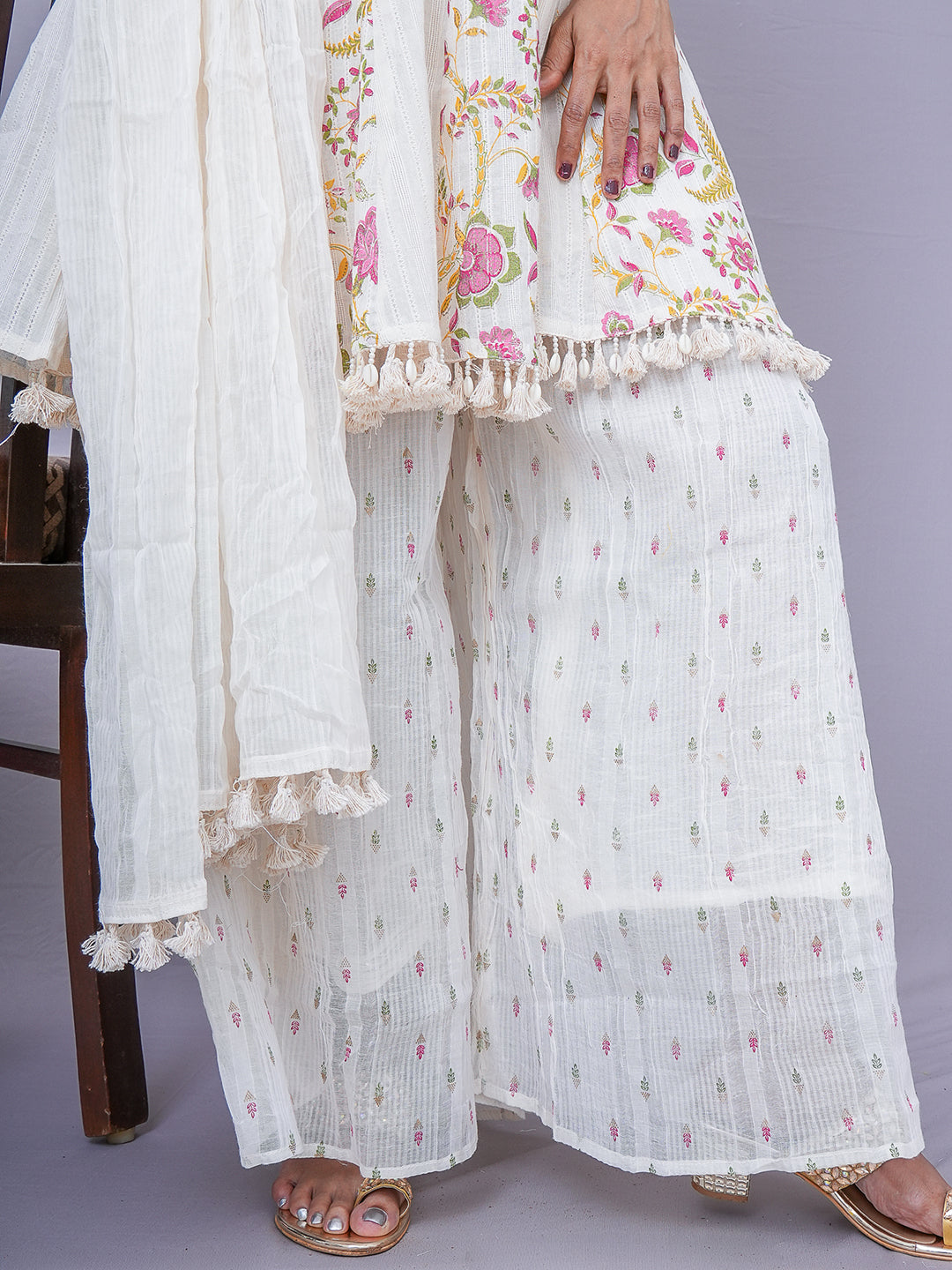 “Chahat” Sharara Set 🤍💜