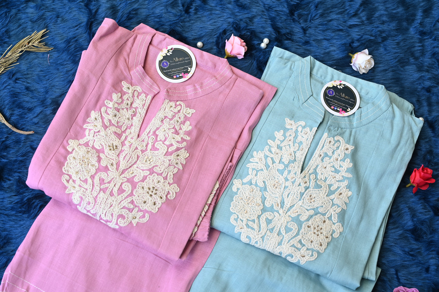 A-Line Kurti Pant with Designer work!