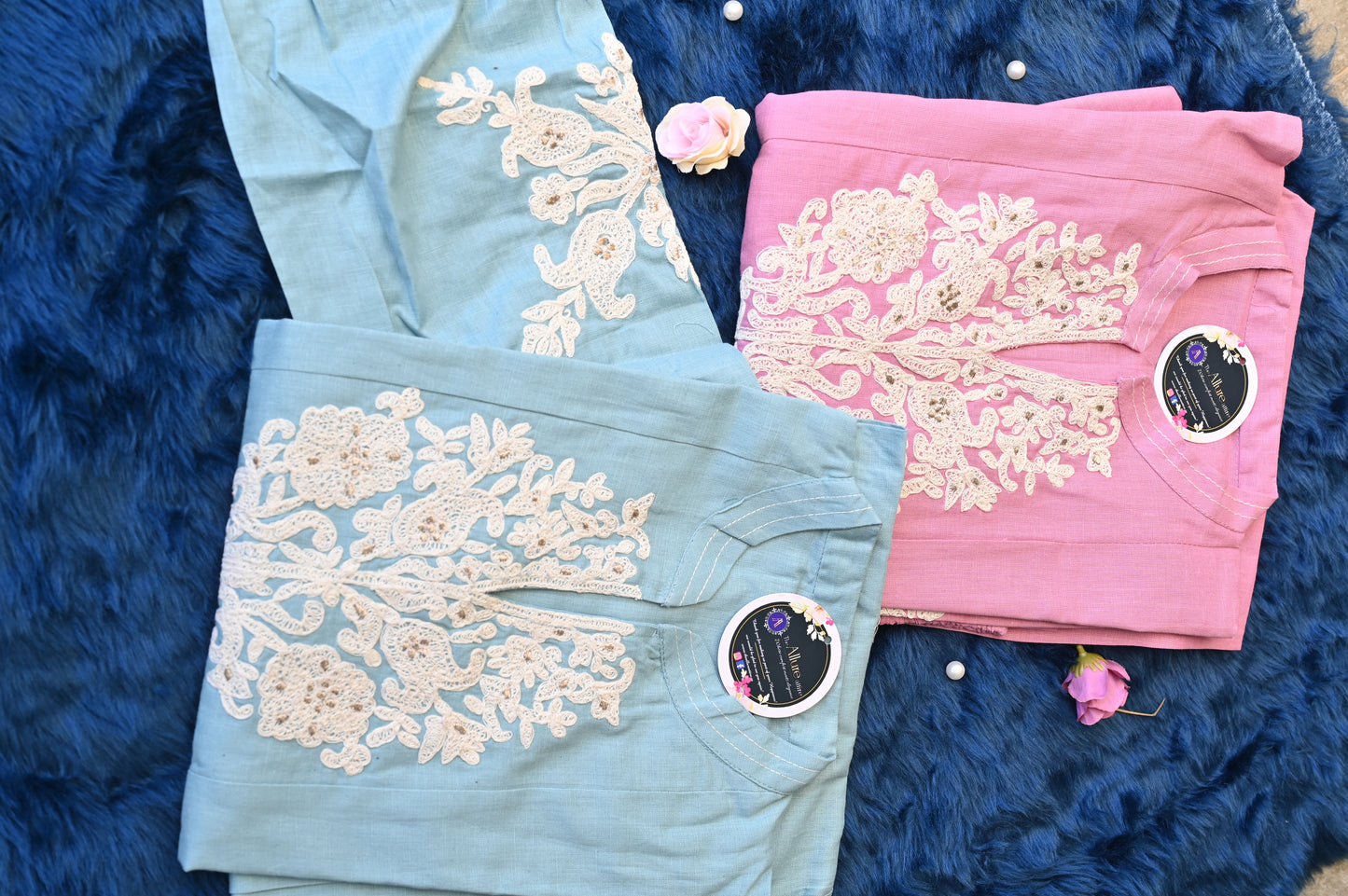 A-Line Kurti Pant with Designer work!