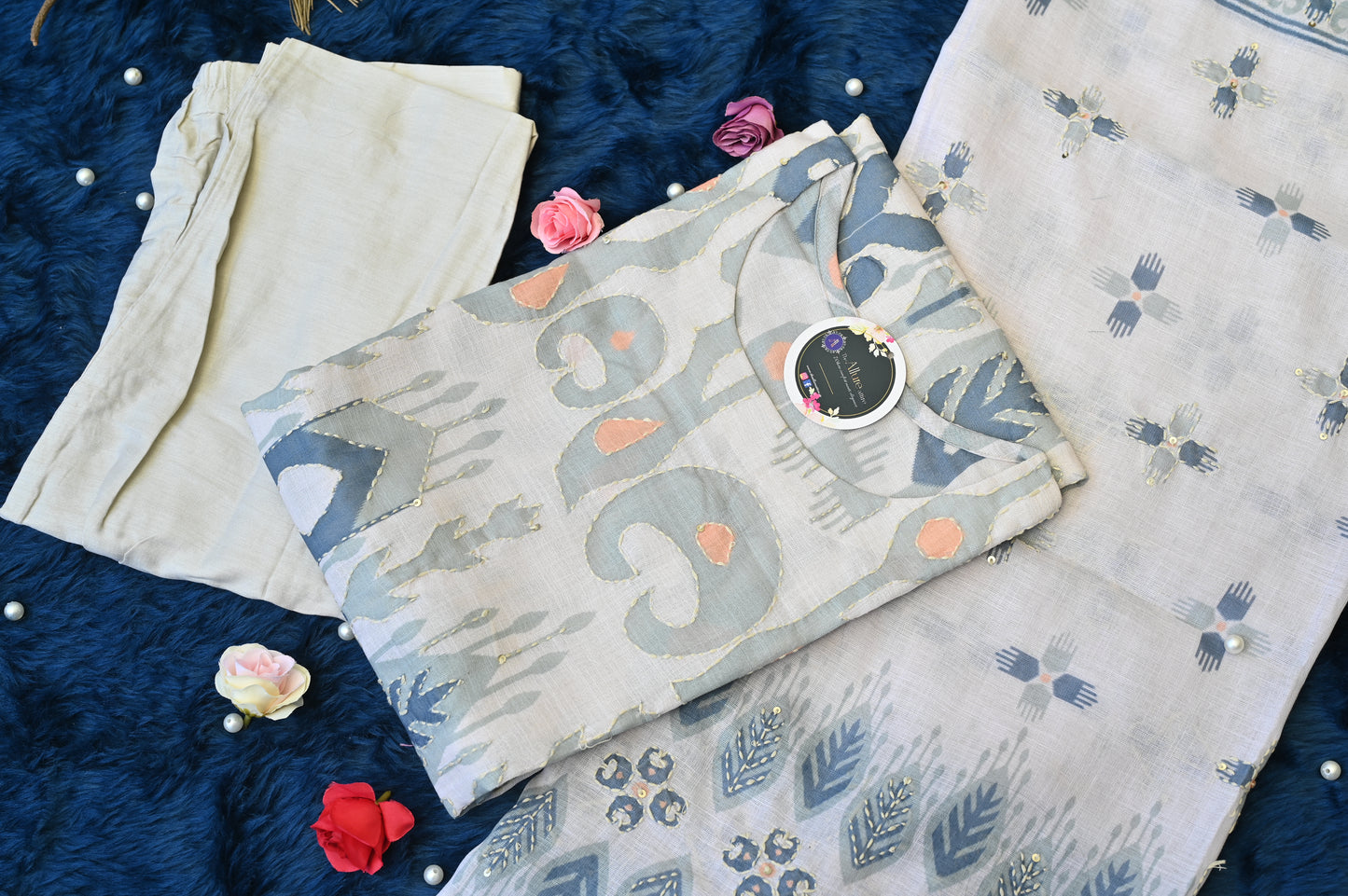 Ikkat with handwork kota doriya limited edition dress !