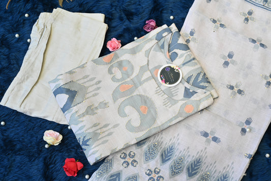 Ikkat with handwork kota doriya limited edition dress !